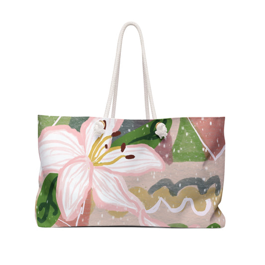 Abstract Lilies Weekender Bag