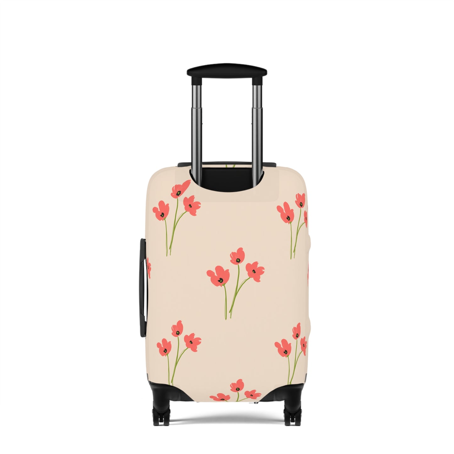 Abstract Poppies Floral Luggage Cover - Colorful Travel Accessory