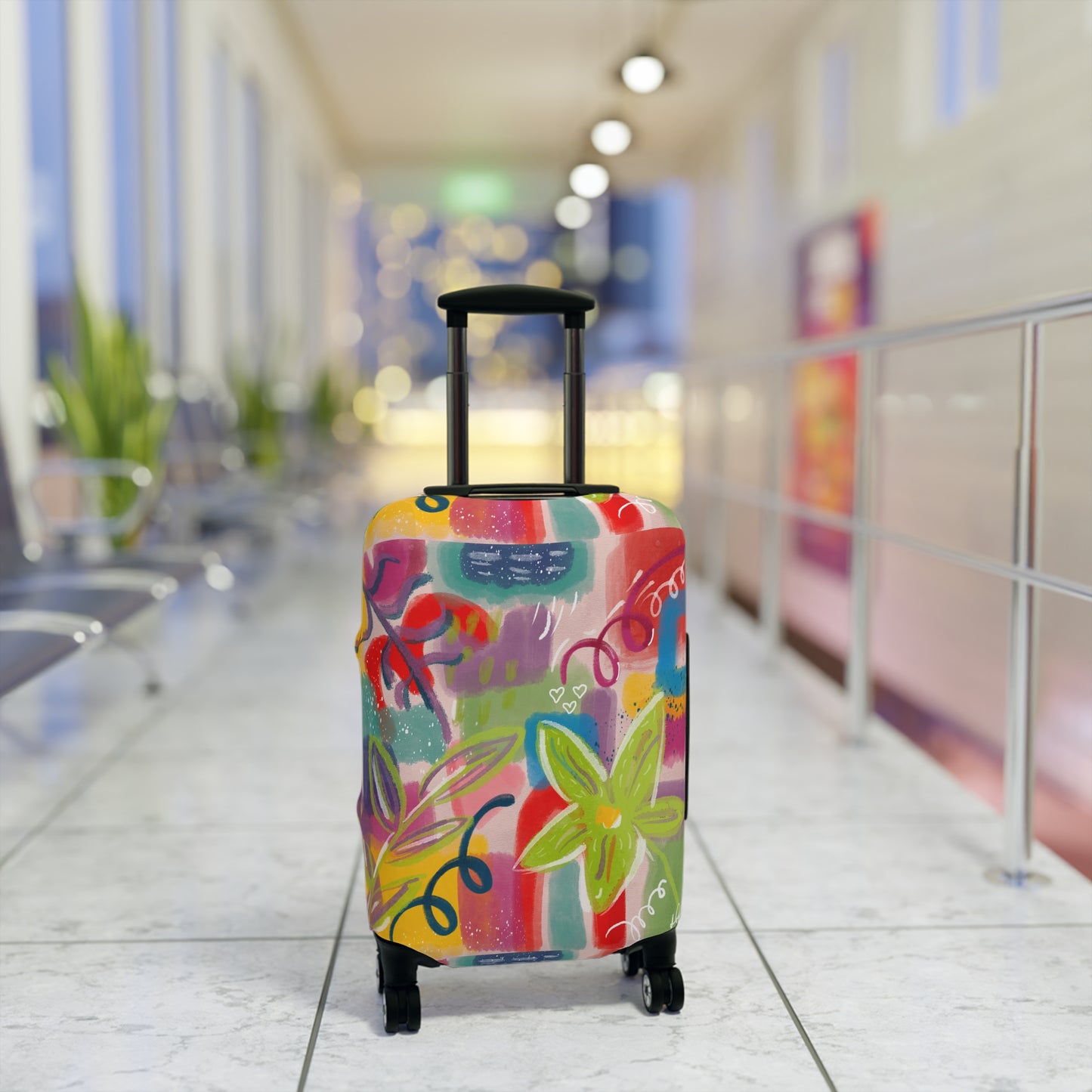 Recife Brazil Inspired Luggage Cover - Colorful Travel Accessory