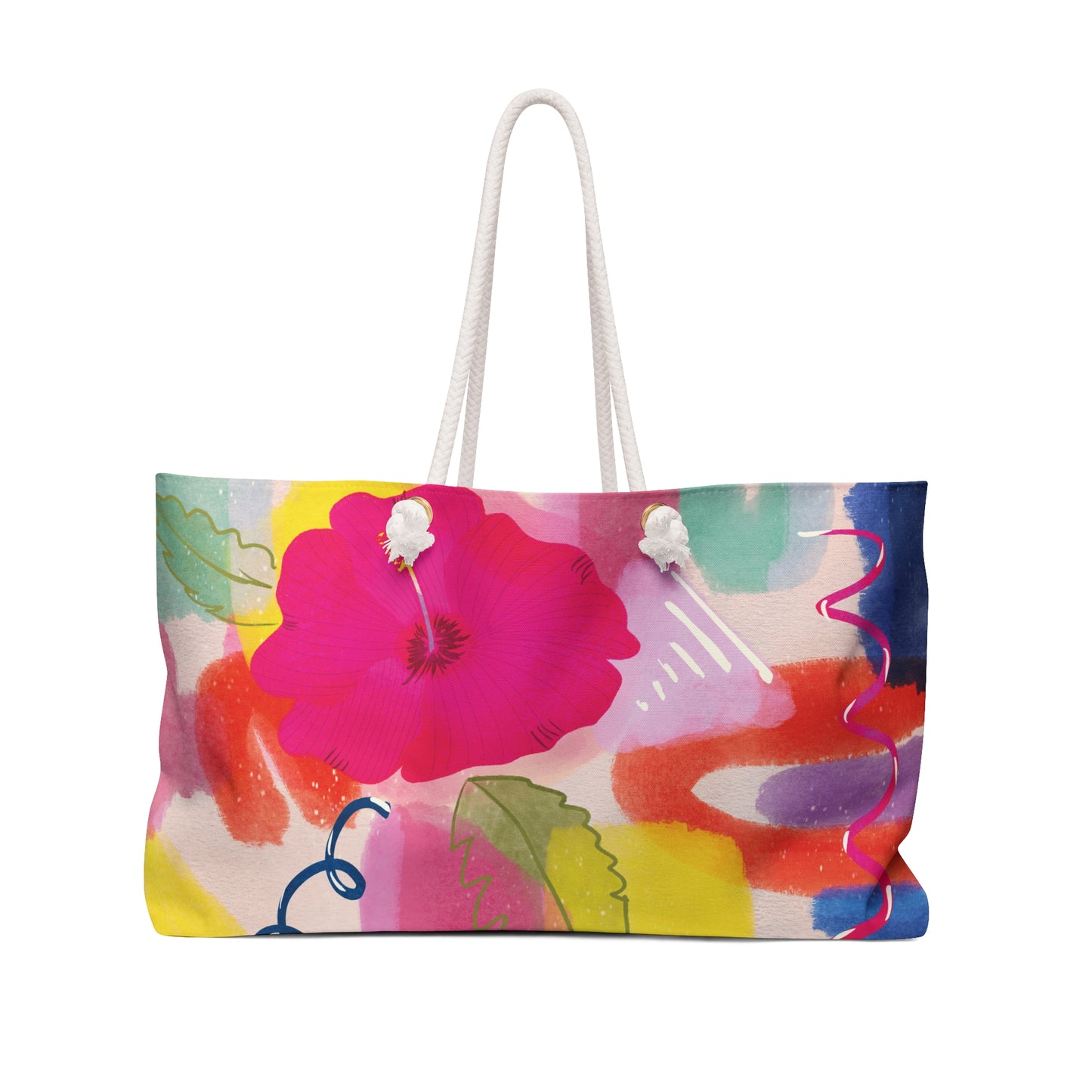 Rio Weekender Bag - Fun Colorful Hibiscus Flower Brazil Inspired