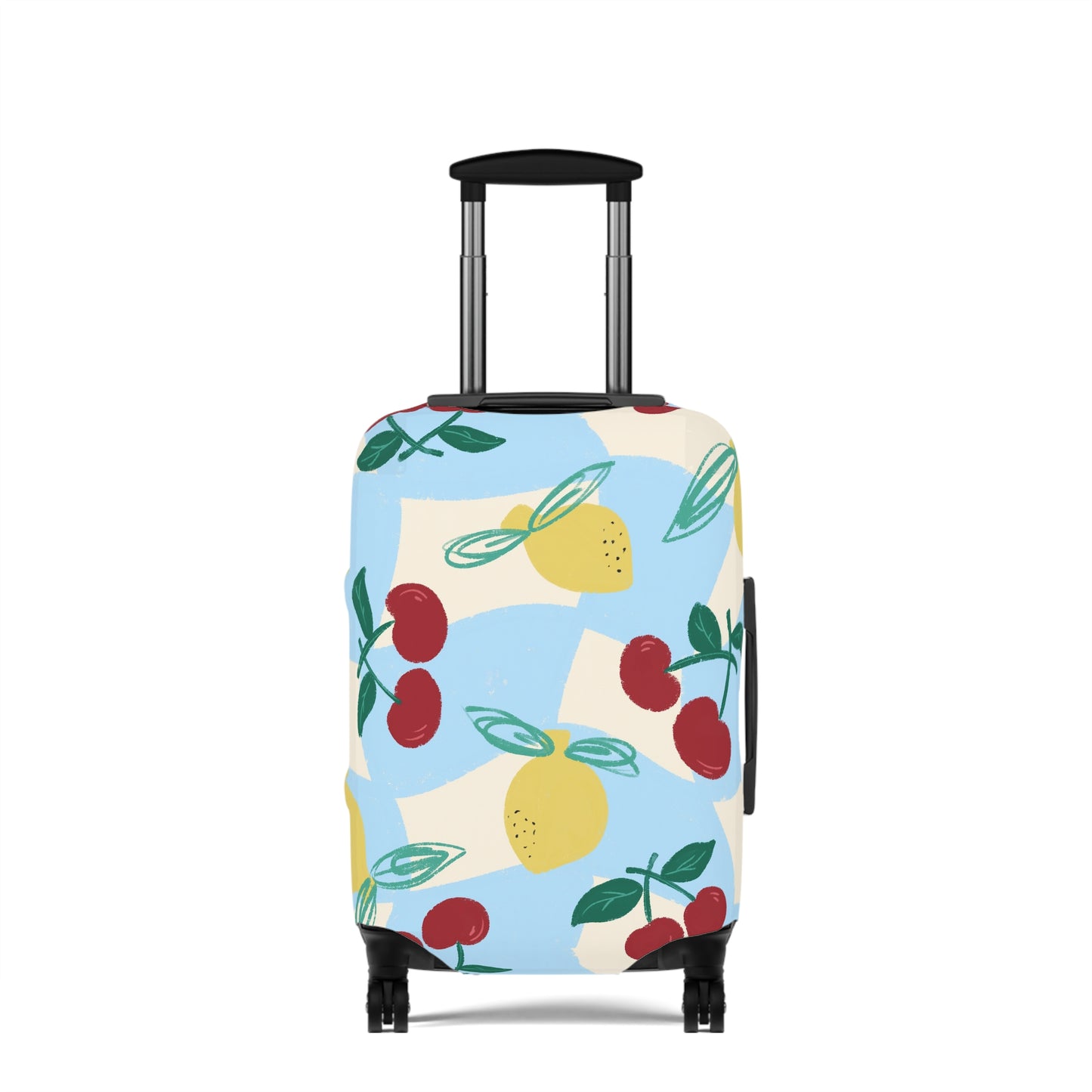 Colorful Cherry & Lemon Luggage Cover — Vibrant Travel Protector