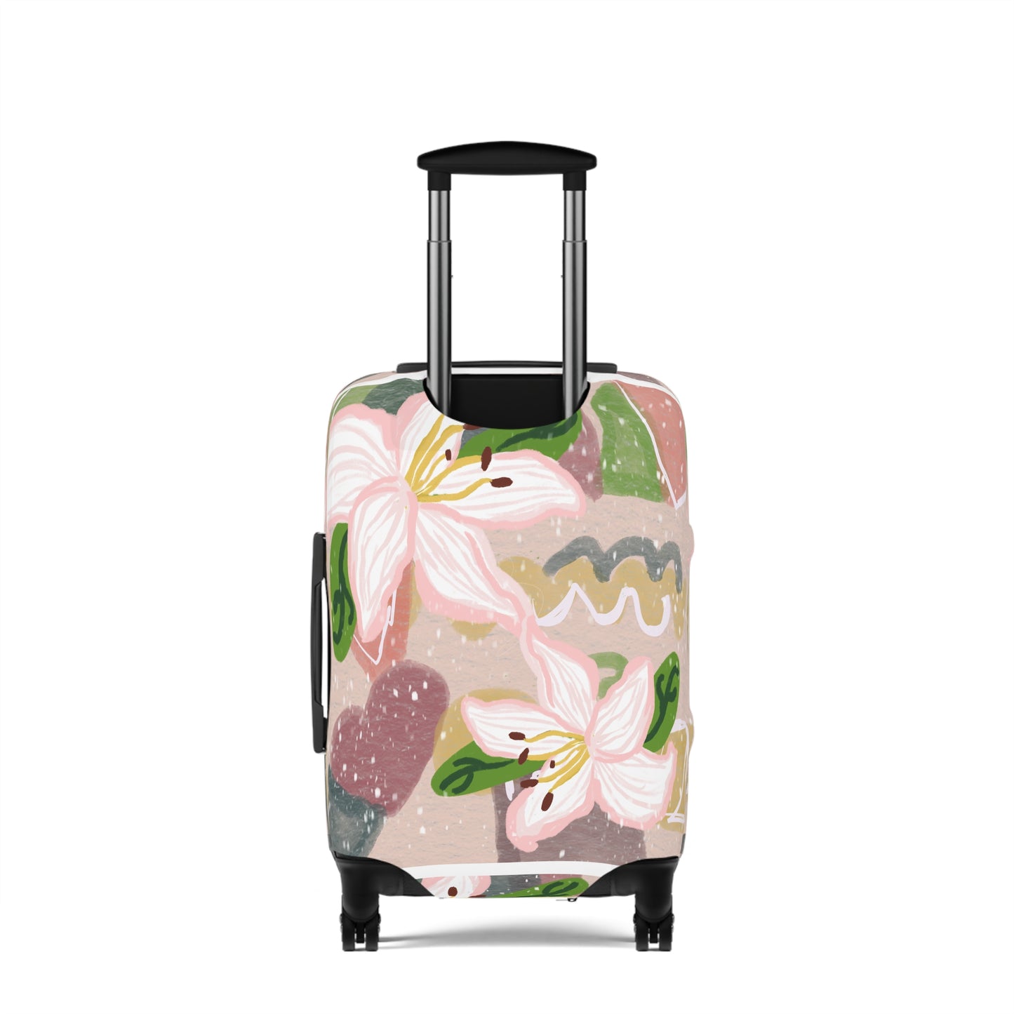 Abstract Lilies Floral Luggage Cover - Colorful Travel Accessory