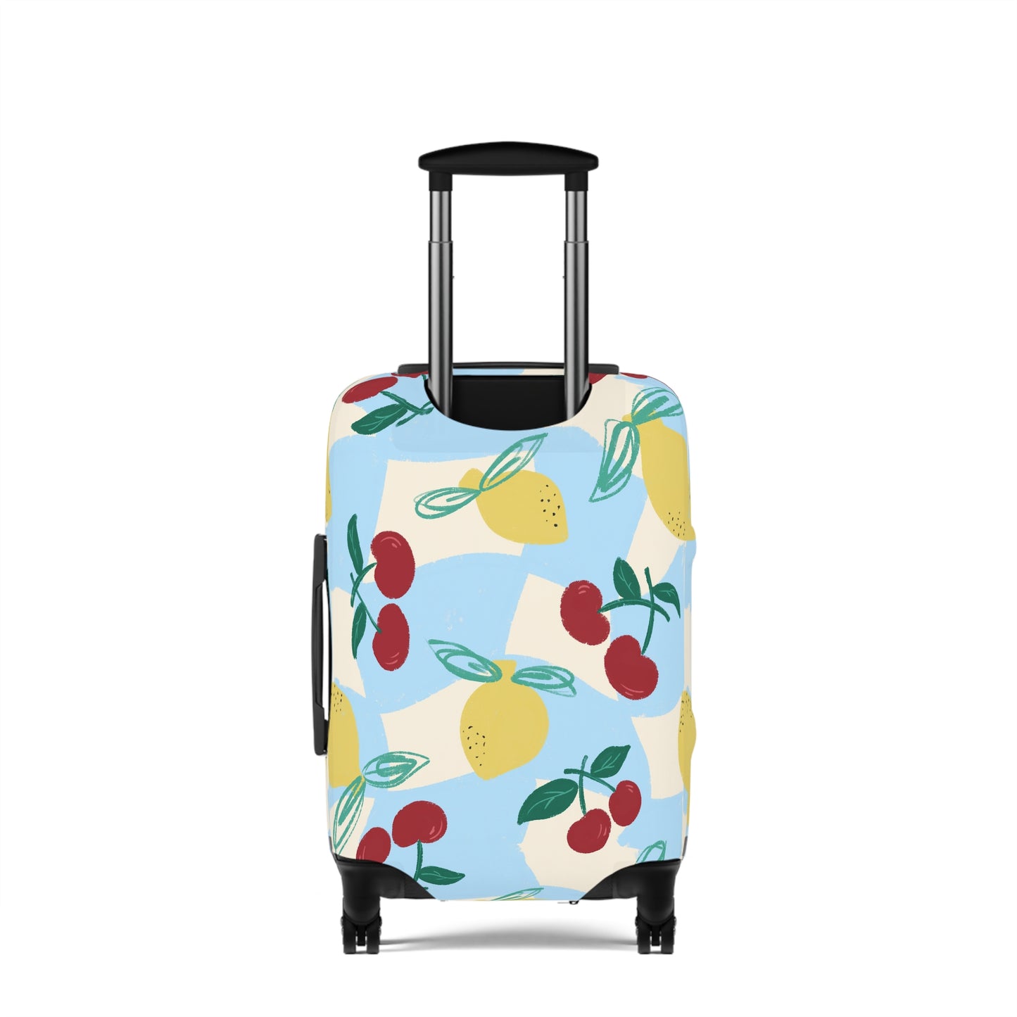 Colorful Cherry & Lemon Luggage Cover — Vibrant Travel Protector