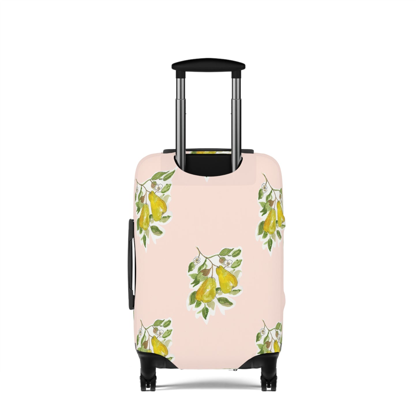 Spring Pears Pink Luggage Cover - Colorful Travel Accessory