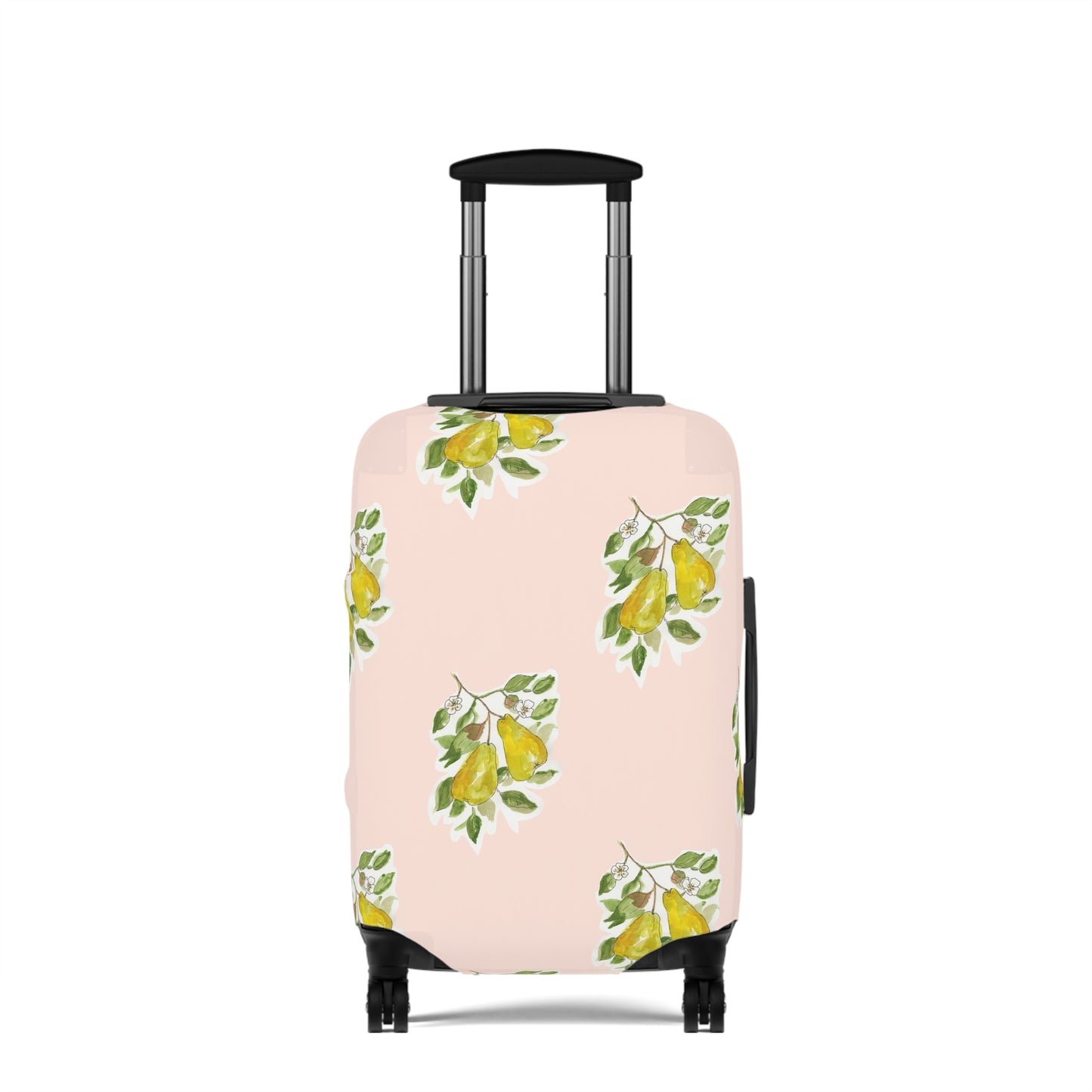 Spring Pears Pink Luggage Cover - Colorful Travel Accessory