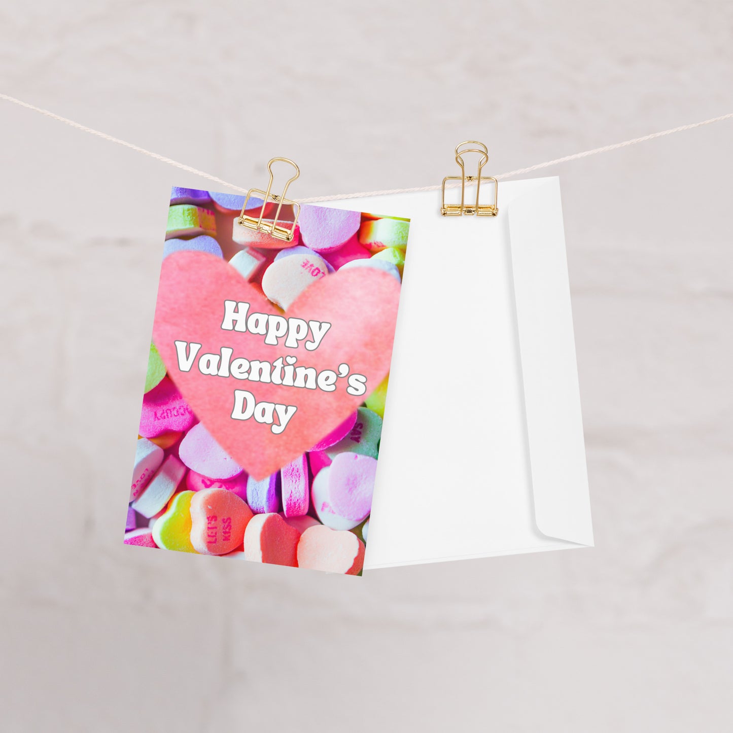 Valentine's Day candy hearts card