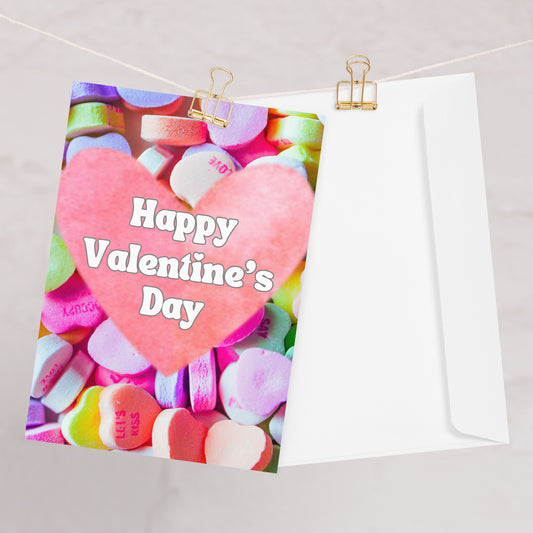 Valentine's Day candy hearts card