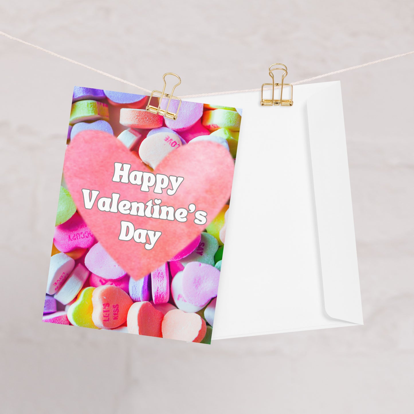 Valentine's Day candy hearts card