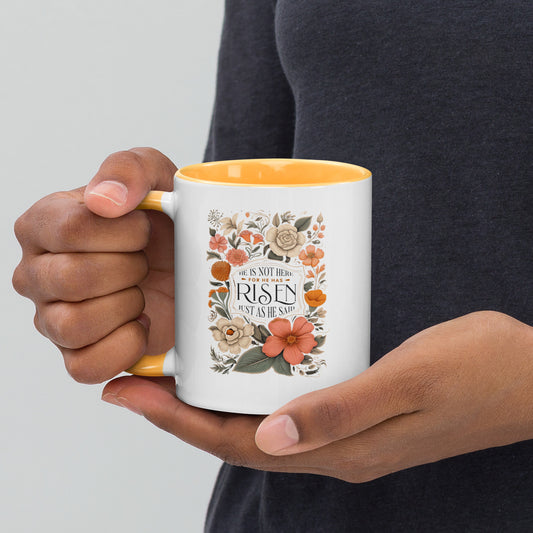 HE IS RISEN MUG with Color Inside